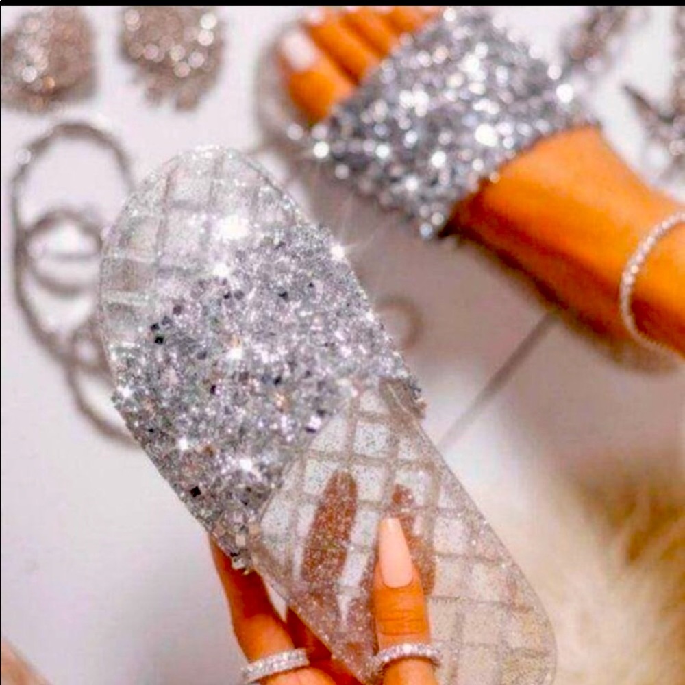 🆕 Embellished Sparkle Slides